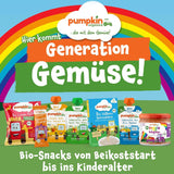 Pumpkin Organics Baby flerkornede gulerods- og mangoringe (pakke med 8) Additivfri babysnacks fra 12 måneder - Allergenfri² og glutenfri³ sprøde babysnacks (8 x 20 g)