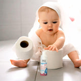 PopoLino Baby blød bundskum i stedet for våde babyservietter. Vegansk og naturligt kosmetisk renseskum! Bundskum med aloe vera, troldnød, bergamot og E-vitamin. Gør bunde og miljø glade.