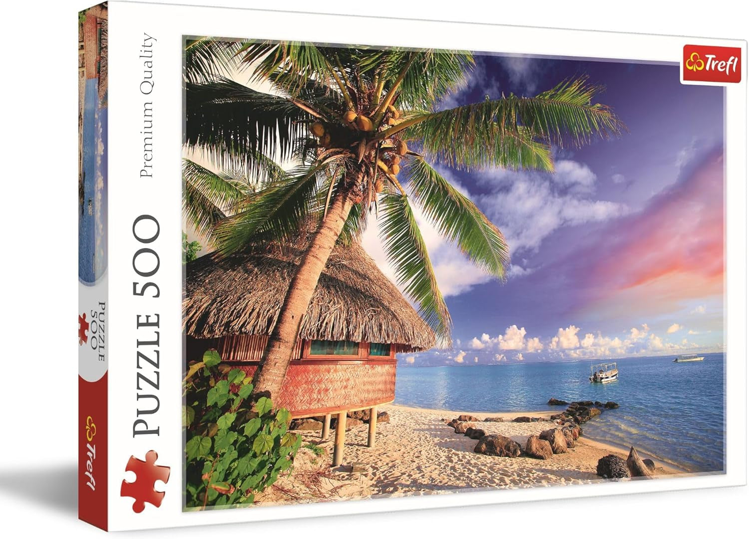 Trefl - Bora-Bora Island - 500 brikker puslespil - gør det selv ferievisning puslespil Kreativ underholdning Sjovt klassisk puslespil for voksne og børn 10+ puslespil Naty Shop Standardtitel