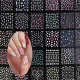3D Nagelsticker 30 Blatt Nagelsticker Selbstklebend Blumen Blumenherzform Nageldesign Nagelsticker Nageldesign Tilbehør Nagelaufkleber Für DIY Dekoration, Maniküre, Handyhüllen