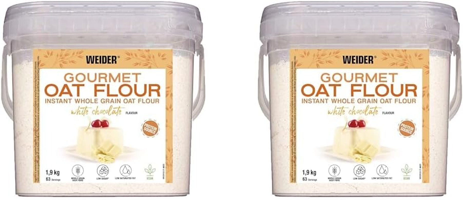 Weider Gourmet Oatmeal (1,9 kg) browniesmag. Fuldkorns havregryn. Proteinkilde med lavt sukkerindhold.