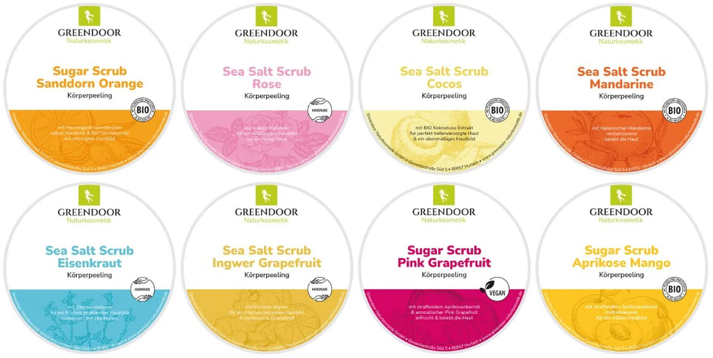 GREENDOOR Body Scrub, vegansk, citronduft, 280 g kosmetik og skønhed Naty Shop