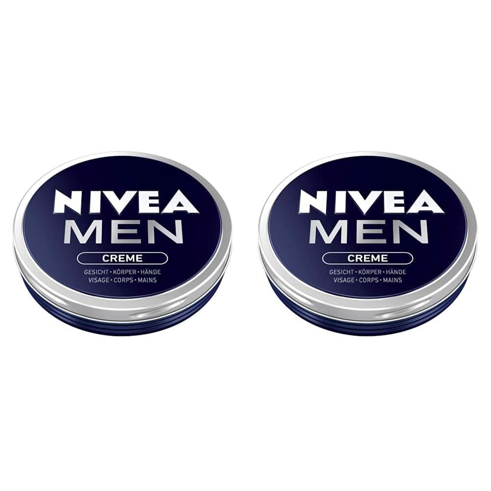 NIVEA MEN Creme, nærende hudcreme med vitamin E, 150 ml Naty Shop 2 x 75 ml 75 ml