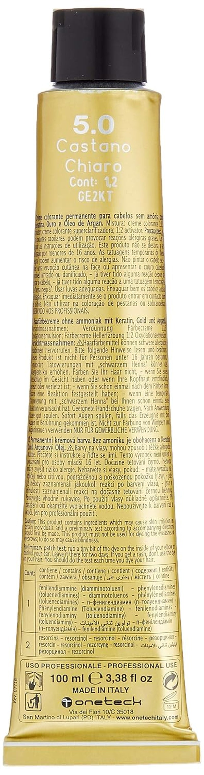 Fanola Oro Therapy Color Keratin 5,0 100ml Hårfarve Naty Shop
