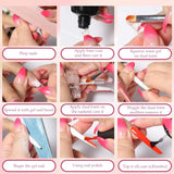 288 Dual Nail Forms Sæt, Dual Shape Nail Art Sæt, 12 Nail Extension Forms, Gel Nail Forms, Velegnet til begyndere og manicure