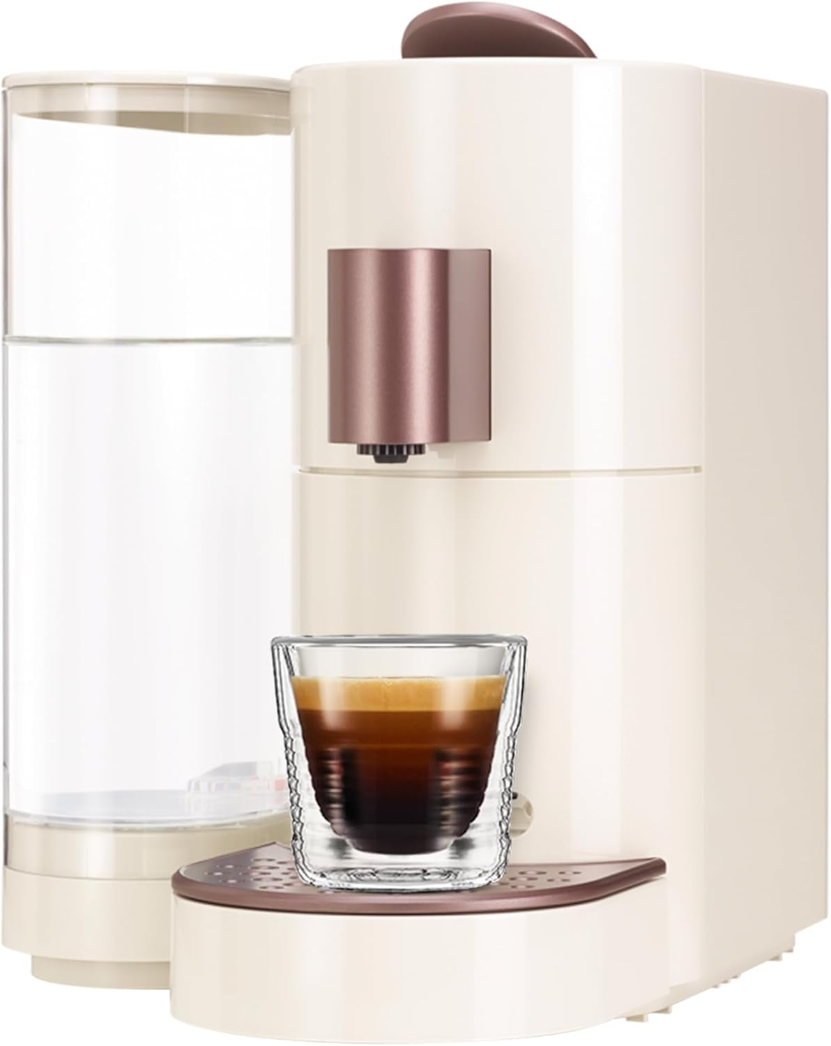 K-FEE TWINS II kapsel espressomaskine til kaffe, te og kakao | Espressomaskine til store kopper | Hurtig opvarmning | 2,3 l vandtank | 19 takter | Sort-kobber