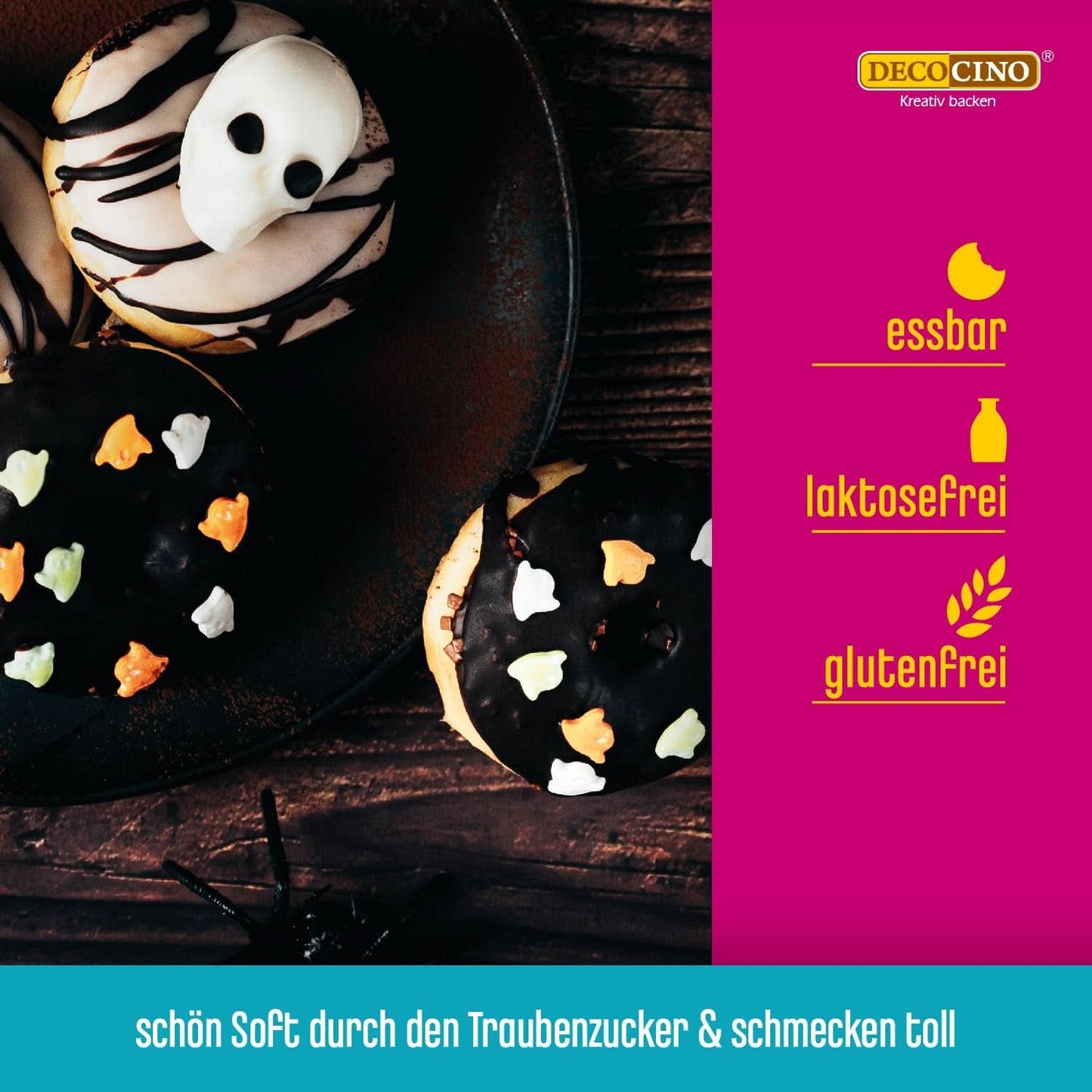 Decocino Halloween Sprinkles, flerfarvet, 120 gram Sprinkles Naty Shop