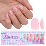 Btartbox Extra Short Soft Gel Negle Fulddækning Mandel Korte neglespidser 160 stk. Præ-designede XCOATTIPS kunstige negle Mandelkorte neglespidser til negleforlængelser