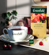 Greenfield Cherry Blossom, Hibiscus, Hyben, Æble, Hindbær, Blackberry, Teposer (2G X 25), 50G