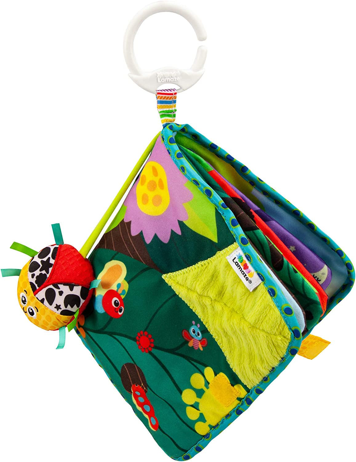 Lamaze Colorful Caterpillar Journey, Newborn Legetøj, Baby Sanselegetøj med Farver og Lyde, Udviklingslegetøj i 6 Måneder Drenge og Piger, L27463 Baby Legetøj Naty Shop Small Scarab Soft Book