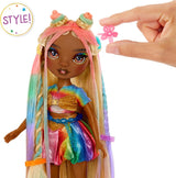 Rainbow High Hair Chalk & Styling Doll - Meline - 28 cm regnbue- og guldvaskbar hårkridtdukke, farvning, styling, leg, skyl og gentag, til børn i alderen 4-12 år