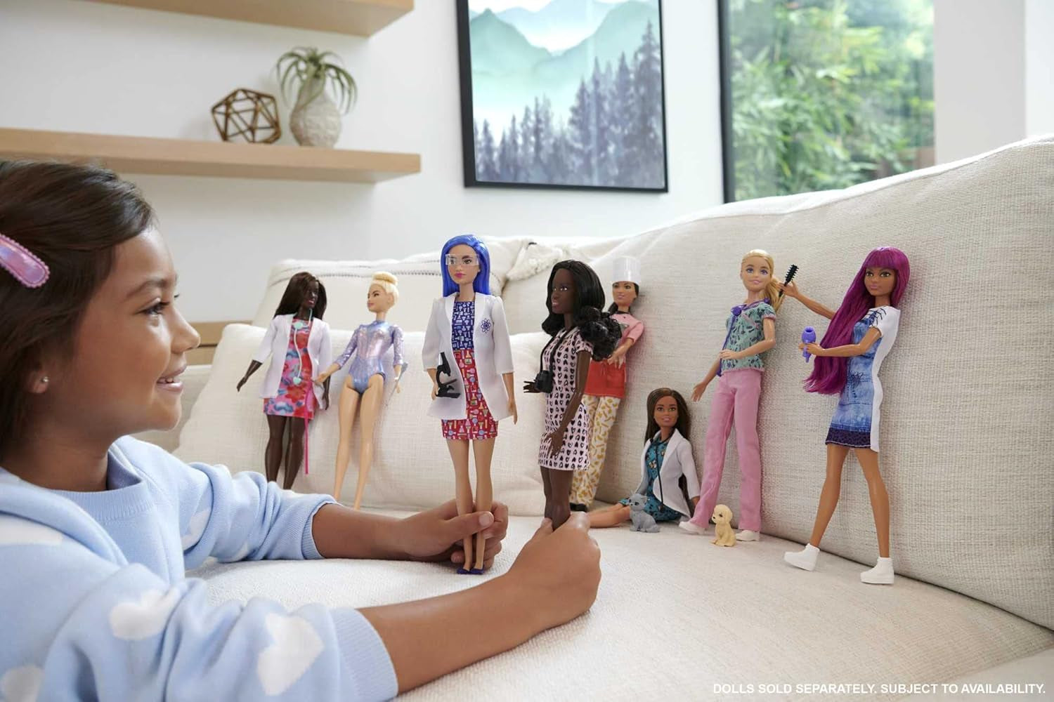 GTW39 Barbie Doll - Sygeplejerske (ca. 30 cm) med printet top og lyserøde bukser, hvide sko og stetoskop, fantastisk gave til børn fra 3 år og opefter