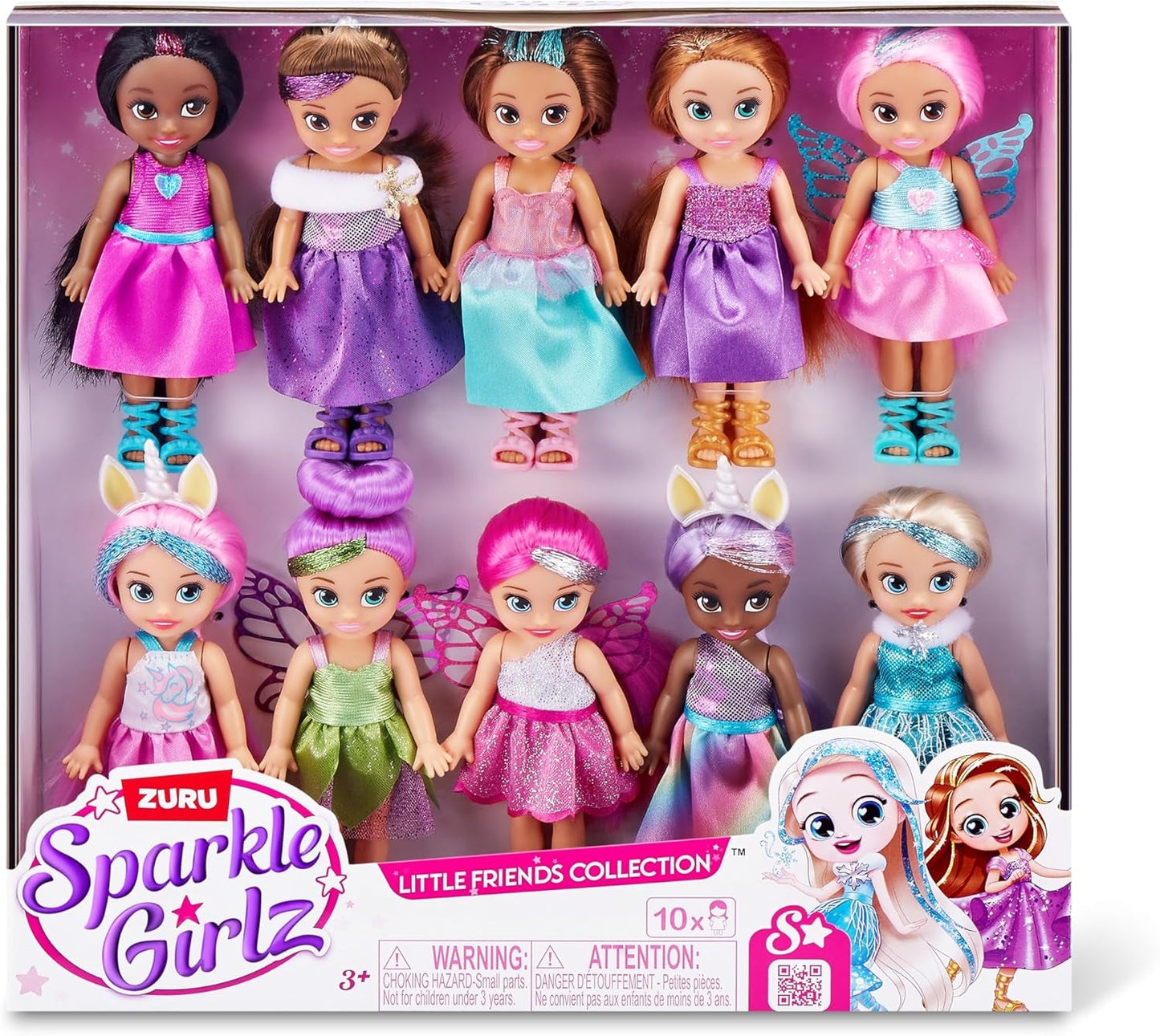 -Dolls-4,7"-Fantasy Little Friend Collection Sæt med 10 stk