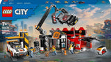 LEGO City skrotplads med biler - legetøj med skrotpresse og kran, 2 legetøjsbiler, 4 fungerende minifigurer og kontorbygning - fødselsdagsgaver til drenge og piger fra 8 år 60472 Besuche den LEGO-Store byggesæt