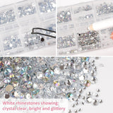 5820 Stück Strasssteine Nägel, Glitzersteine Nägel Und Halbrunde Perlen, AB Kristall Rhinestones, Flatback Nagel Steine Mit Pinzette Und Stift Für Nagel/Diy (Mehrere Größen Und Farben)