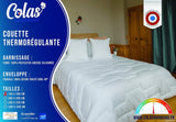 COLAS NORMAND Termoregulerende quilt, Cool In, Tempereret, 140 X 200 Cm, Sved, Optimal ventilation, 100% percale, Fresh Feel, Fransk, 53130255, Hvide Quilts og quilts Naty Shop
