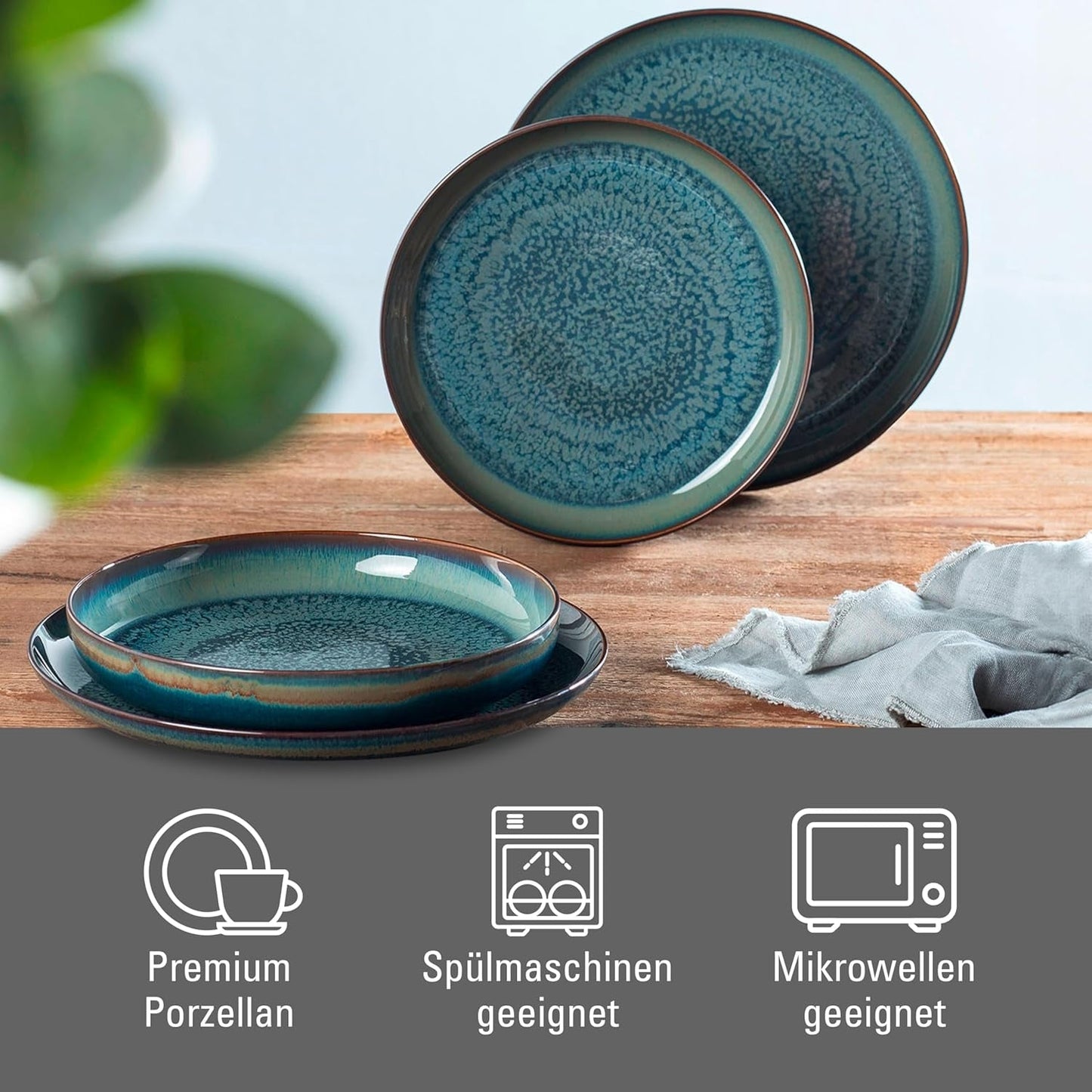 Crafted Breeze servisesæt fra Villeroy & Boch, 4 dele, til 2, grøn