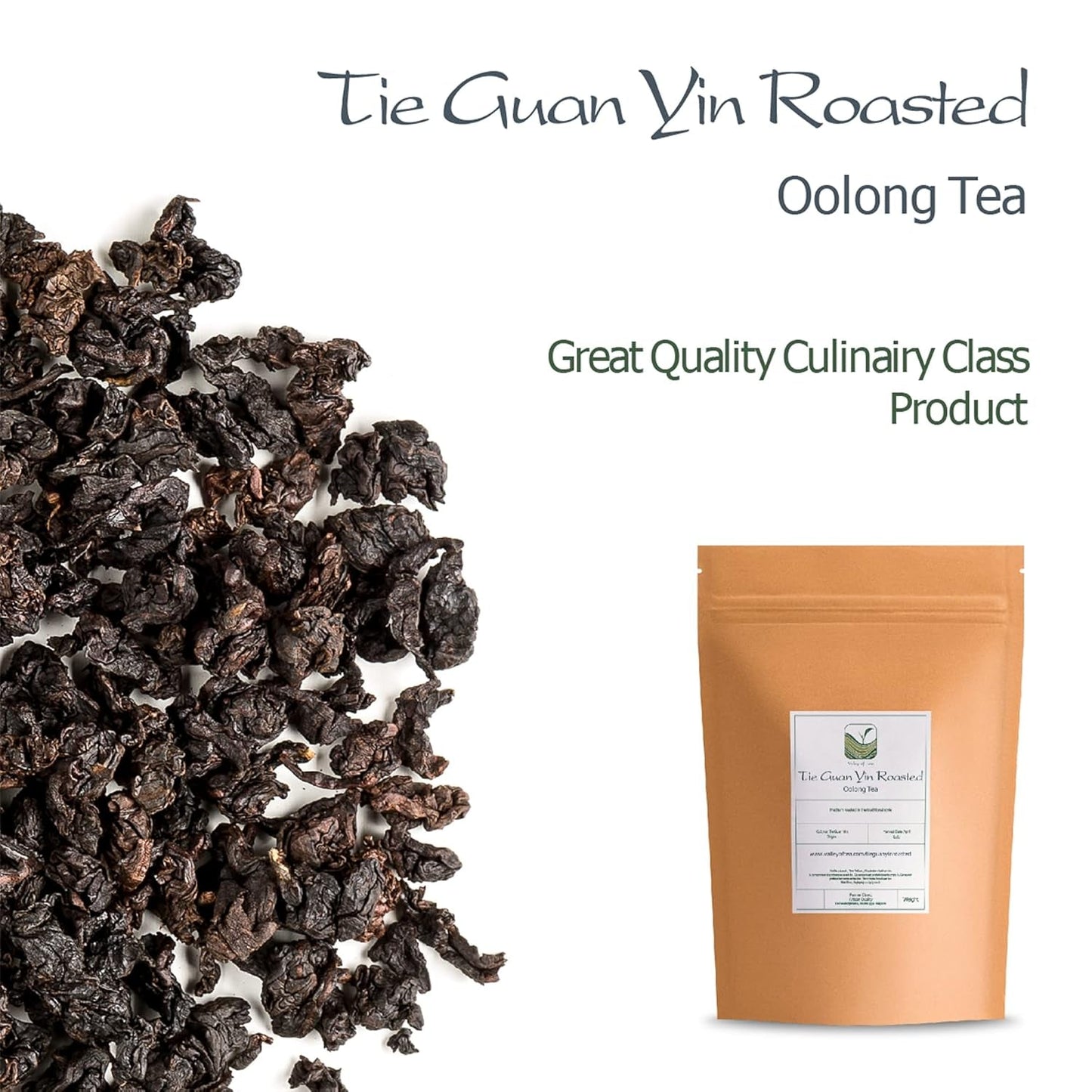Tie Guan Yin Oolong Tea - Brændt blå te Ti Kuan Yin Kina - kinesisk Wu Long Tea Tieguanyin - Blå te Olongh Tea Olongo Tea