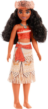 Mattel DISNEY Moana - Artikuleret modedukke med glitteroutfit, aftageligt pandebånd og halskæde, til børn fra 3 år og opefter, HPG68