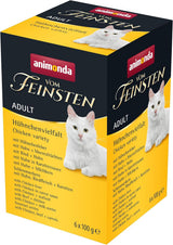animonda Vom Feinsten Vådfoder til voksne katte, kyllingesort, 6 x 100 g