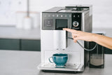 Melitta CI Touch - Fuldautomatisk espressomaskine med mælkesystem, espressomaskine med integreret kaffekværn og mælkeskummer, f.eks. til espresso eller cappuccino, sølv