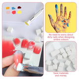 Nägel Selber Machen ，Nageldesign-Hilfsmittel，100 Stück Nail Art Schwämme Mit Metallgreifer, Schwammpinsel & Sponge Brush Applicator Für Gradient Nail Art Designs