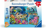 Ravensburger børnepuslespil - 12000859 Enchanting Underwater World - 3X49 brikker puslespil til børn 5+ puslespil Naty Shop Standardtitel