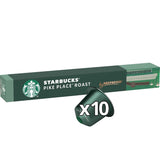 STARBUCKS Pike Place Roast af Nespresso, Mittlere Röstung, Kaffeekapseln 10 x 10 (100 Kapseln)