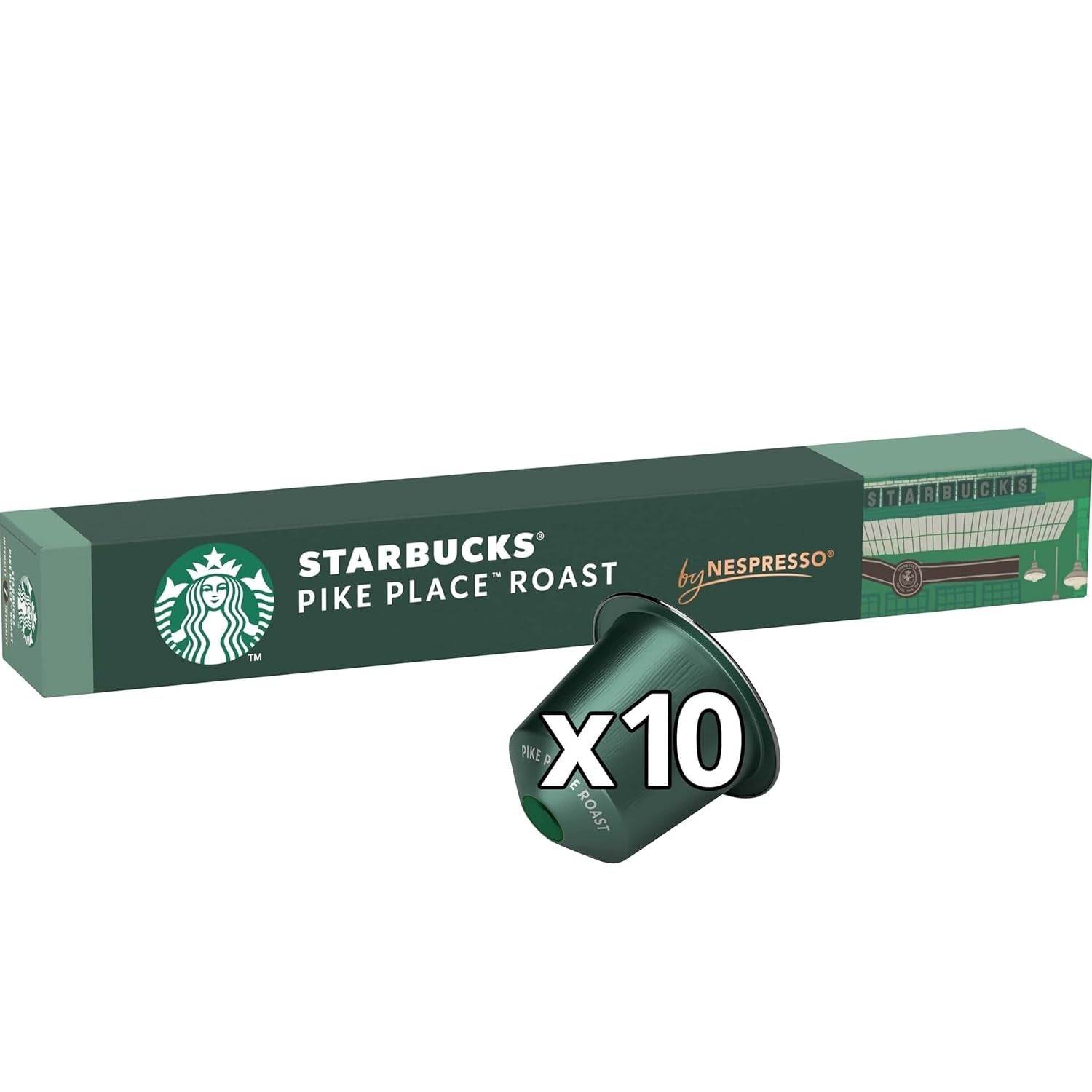 STARBUCKS Pike Place Roast af Nespresso, Mittlere Röstung, Kaffeekapseln 10 x 10 (100 Kapseln)
