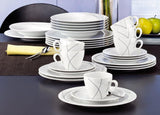 Seltmann Weiden 001.706904 Trio Highline Kombinationsservicesæt, 30 stk., 36,5 x 31,2 x 36,9 cm, Hvid