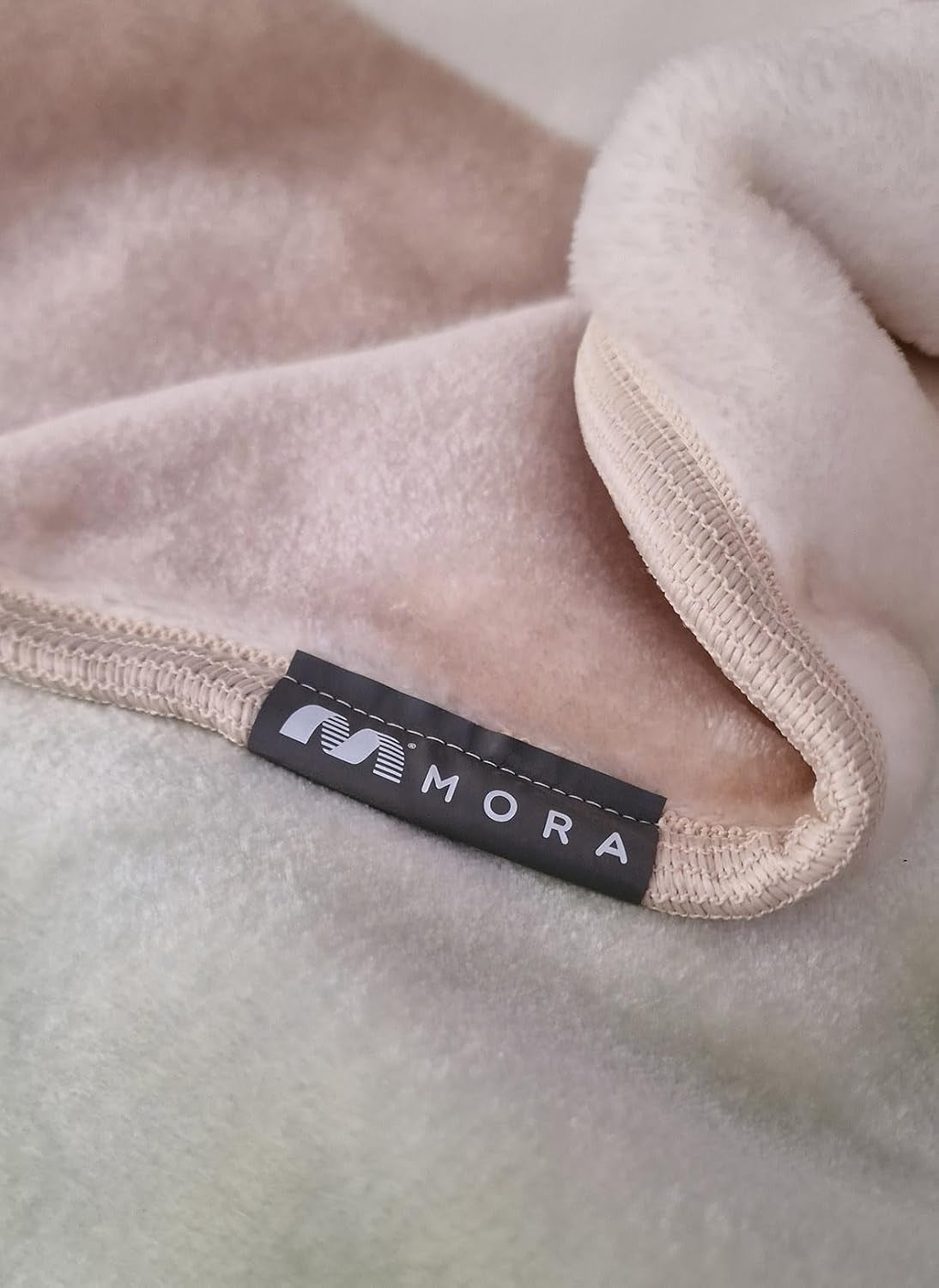 MANTAS MORA Trykt tæppe, stort volumen, 100% polyester, 450 G/M², blødt, til efterår/vinter, Design Harmony K60, 260 X 240 cm, til senge med 160/180 cm, blå dyner og dyner Naty Shop
