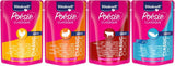 Vitakraft Poésie Classique, våd kattefoder, kattefoder i sauce, med kylling, med kalkun, med oksekød, med laks, uden tilsat sukker og korn (1 pakke á 12 x 85 g)