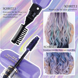Øjeblikkelig hårfarve 6 farver Midlertidig hårmascara til piger og kvinder vaskbart hår kridt regnbuehårmascara hårfarve til karneval Halloween cosplay fest fødselsdag (A) Naty Shop hårfarve