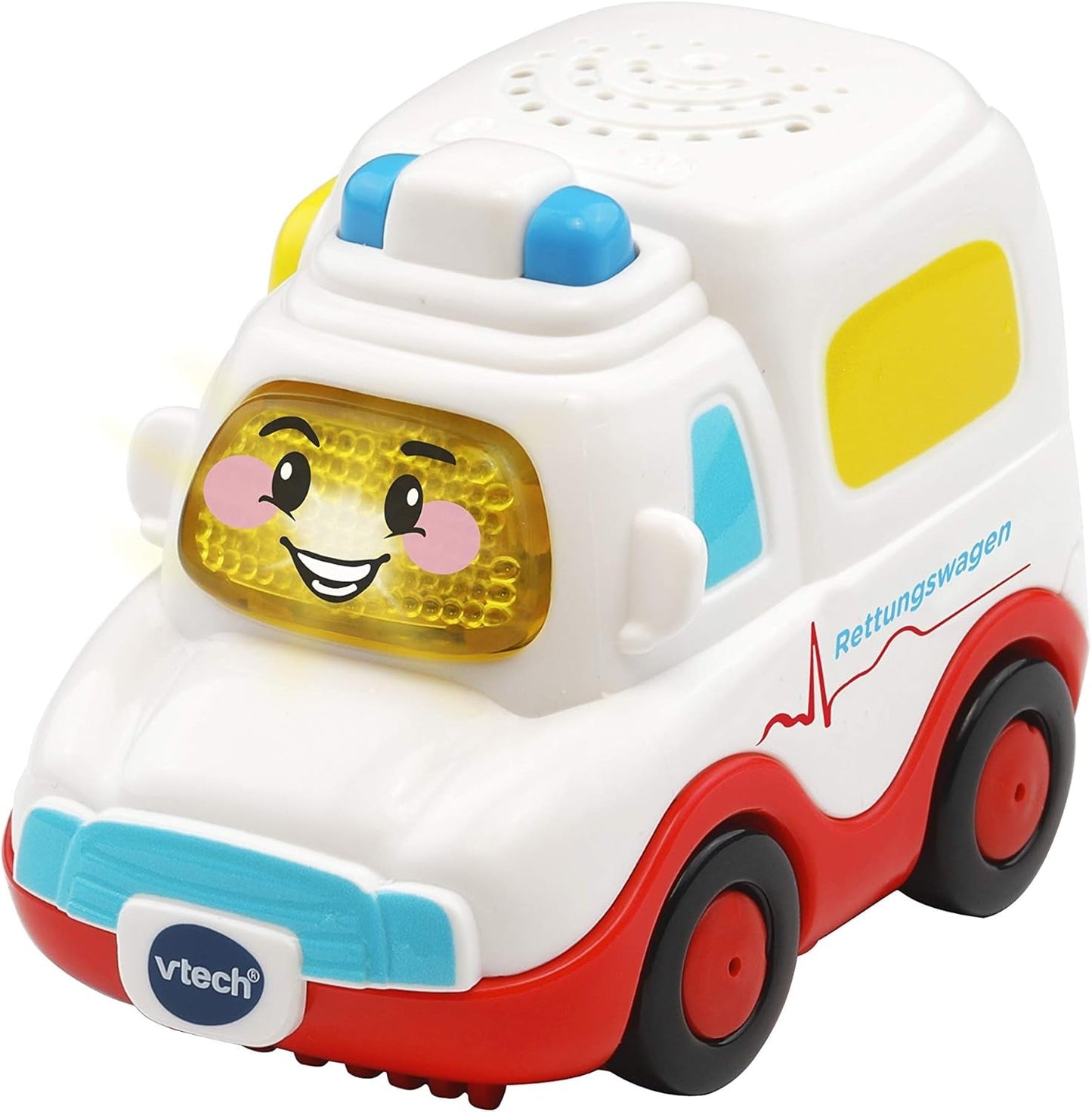Vtech TUT TUT Baby Flitzer - Ambulance - Legetøjsbil med musik, lysknap, interessante sætninger og lyde - Til børn i alderen 1-5 år, 8,8 x 5,5 x 7 cm Bebe Toys Naty Shop