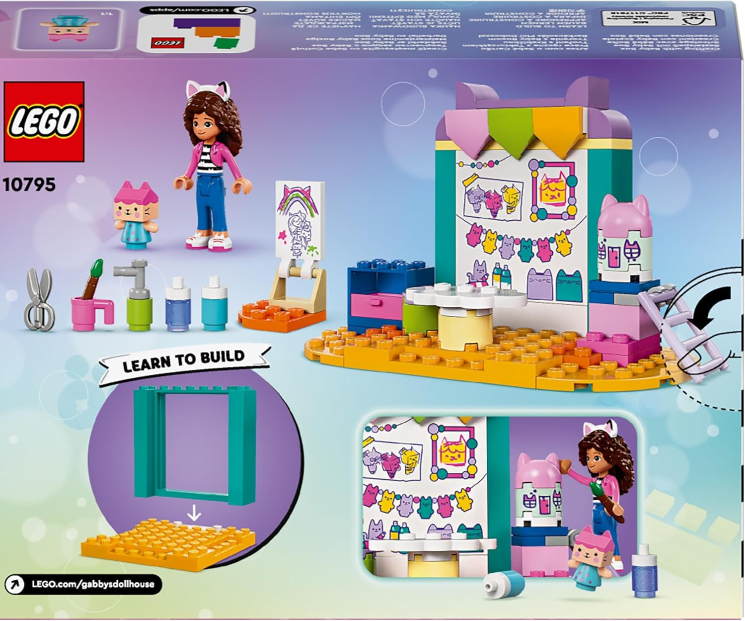 LEGO 4+ Gabbys dukkehus Håndværkssjov med babyæske, rollelegesæt, kreative kunst- og håndværkssæt til piger og drenge 4 år, model legetøjshus 10795 byggesæt Beuche den LEGO-Store