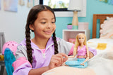 Barbie Made-to-Move-dukke med blond hår, aftagelig lyserød sportstop og blå yogabukser, 22 led, HRH27, [Multicolor]