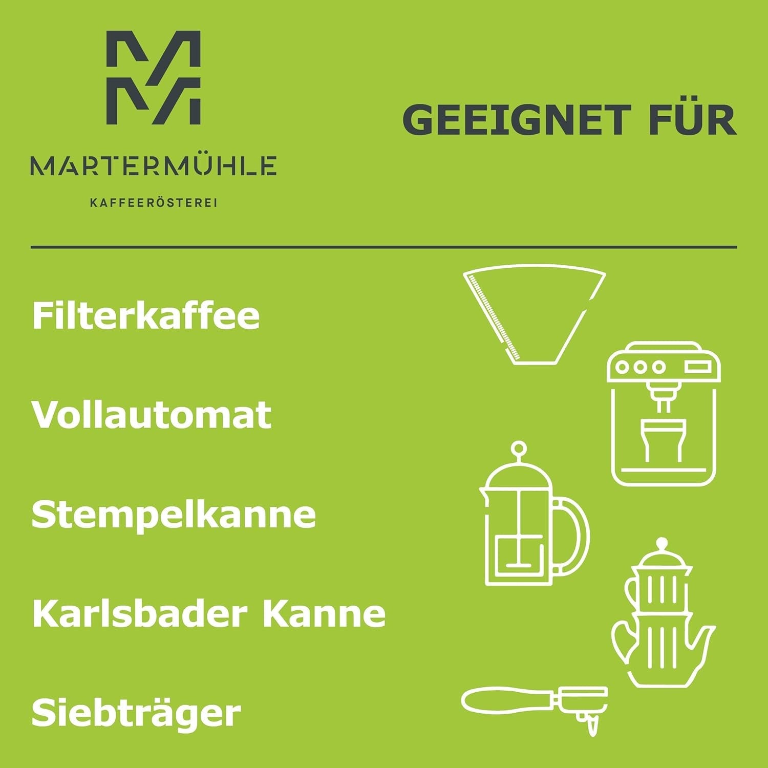 Martermühle økologiske kaffebønner prøvesæt 3x250g let/medium styrke I Arabica I Hele økologiske kaffebønner let ristede, lav surhedsgrad (68/74/426)