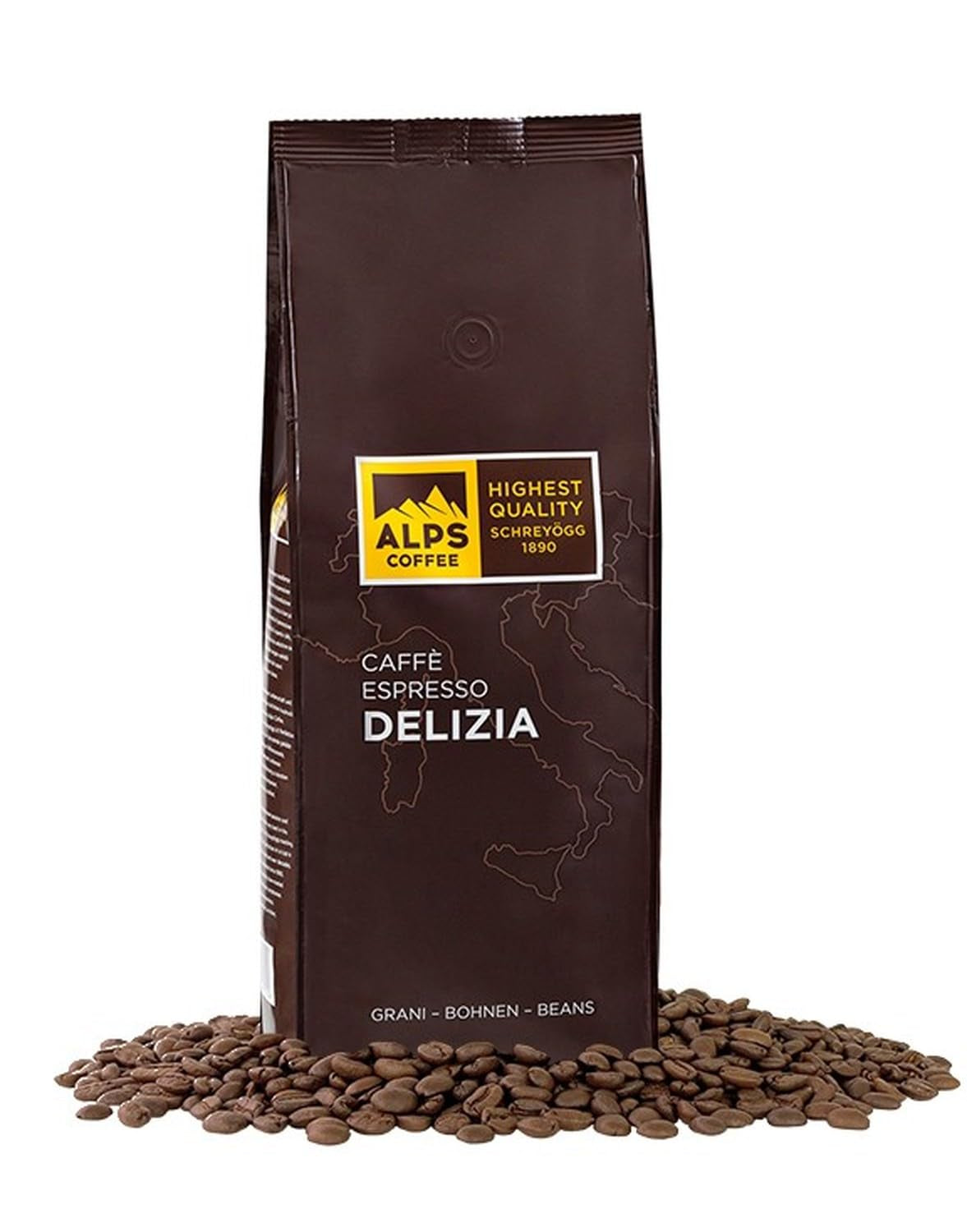 Kaffe Espresso Alps Delizia 1 kg - Bønner