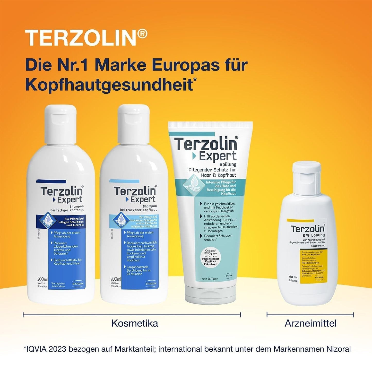 Terzolin Expert Shampoo til fedtet hovedbund og hår, anti-skæl, 200 ml brusebad og bad Terzolin