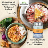 Herbaria Obazd er! bio 90g M-Dose – Bio-Gewürzmischung bayerischen Biergartenklassiker Obazda – for Brotaufstriche, Käsegerichte, Käsefondue – Raclette Gewürz - i nachhaltiger Aromaschutz-Dose