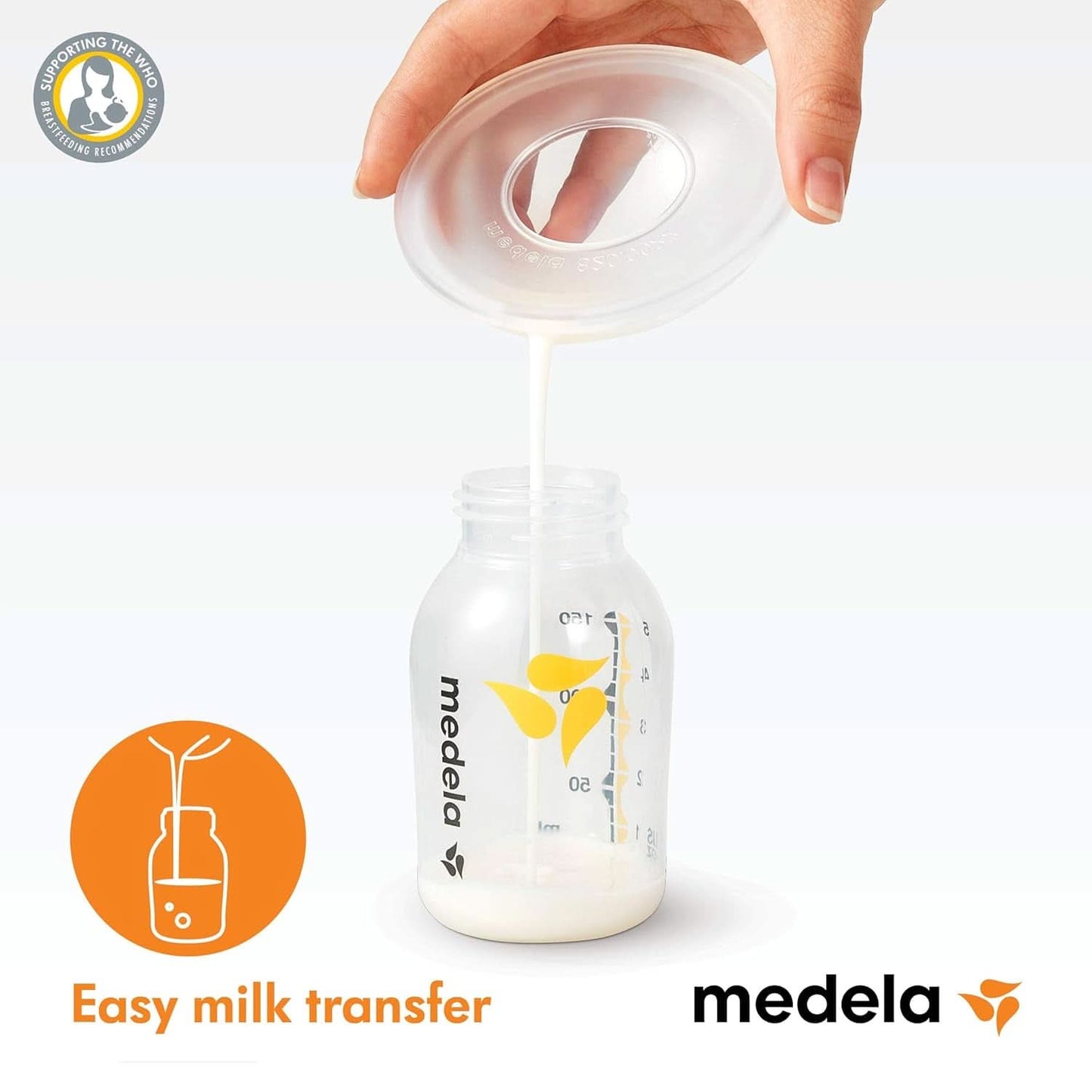 Medela Milk Collection Skaller - BPA-, Lavet af blød, fleksibel silikone, Indeholder 2 stk. Tilbehør Mad og Amning Bebe Naty Shop