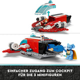 LEGO Star Wars: The Adventures of the Young Jedi Crimson Firehawk, startsæt til børn med bygbart rumskib, speedercykel og 3 figurer, gave til drenge og piger 4 år gamle 75384 byggesæt Besuche den LEGO-Store