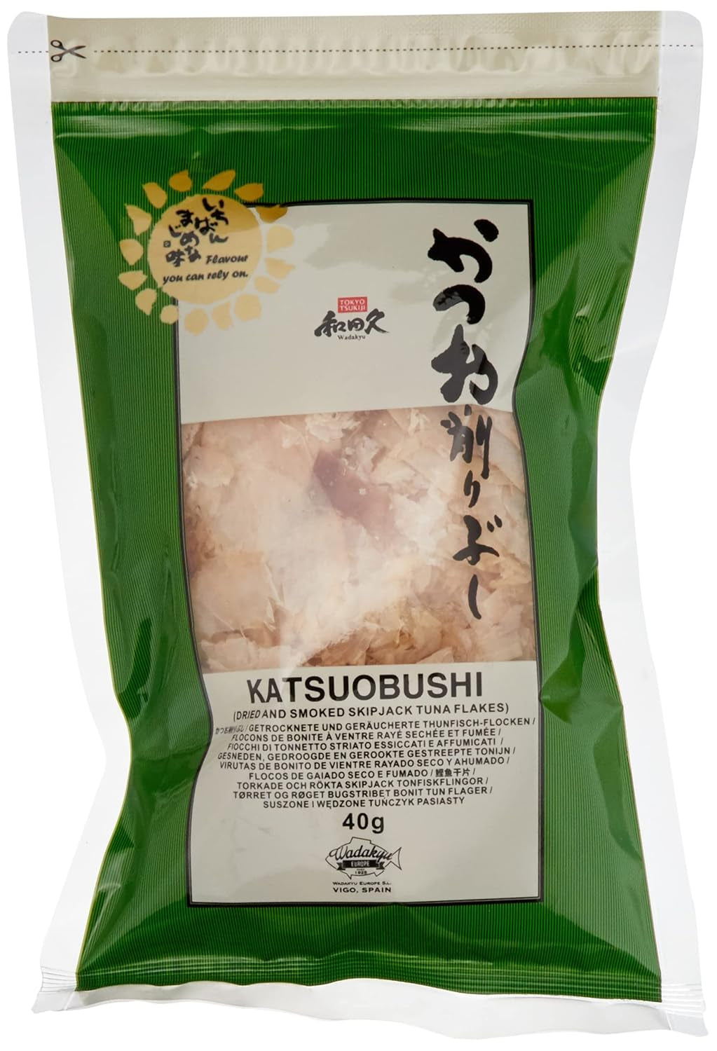 Katsuobushi Bonito Flocken – Aus 100 Prozent getrootkenem and Geräuchertem Bonito Tunfisch – Ideel til den japanske Küche – 1 x 40 g