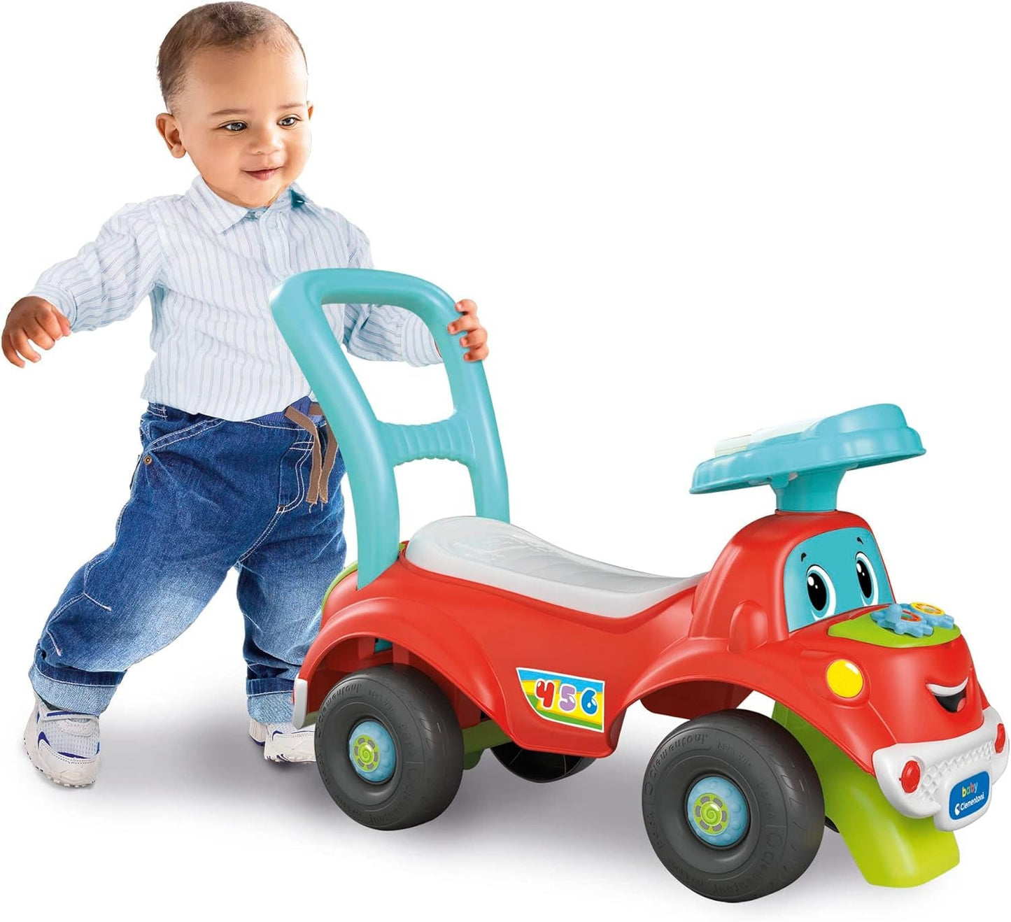 Clementoni - 17747 - Nicolò Go Go 3 i 1 - Kørebil, elektronisk læringshøjttaler, første trin, lys og lyde, spil til 1-årige - Made in Italy Bebe Toys Naty Shop