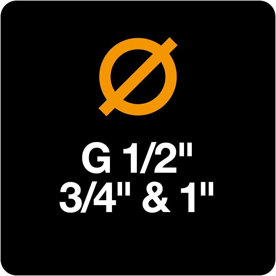 Fiskars vandhjul vandslangesæt med 2 slangeforbindelser og vandhaneforbindelse, universel størrelse, vridningsstivhedsniveau 4 (af 5), 1,8 m, Ø1,3-1,5 cm (1/2-5/8"), sort/orange/blå, 1057621