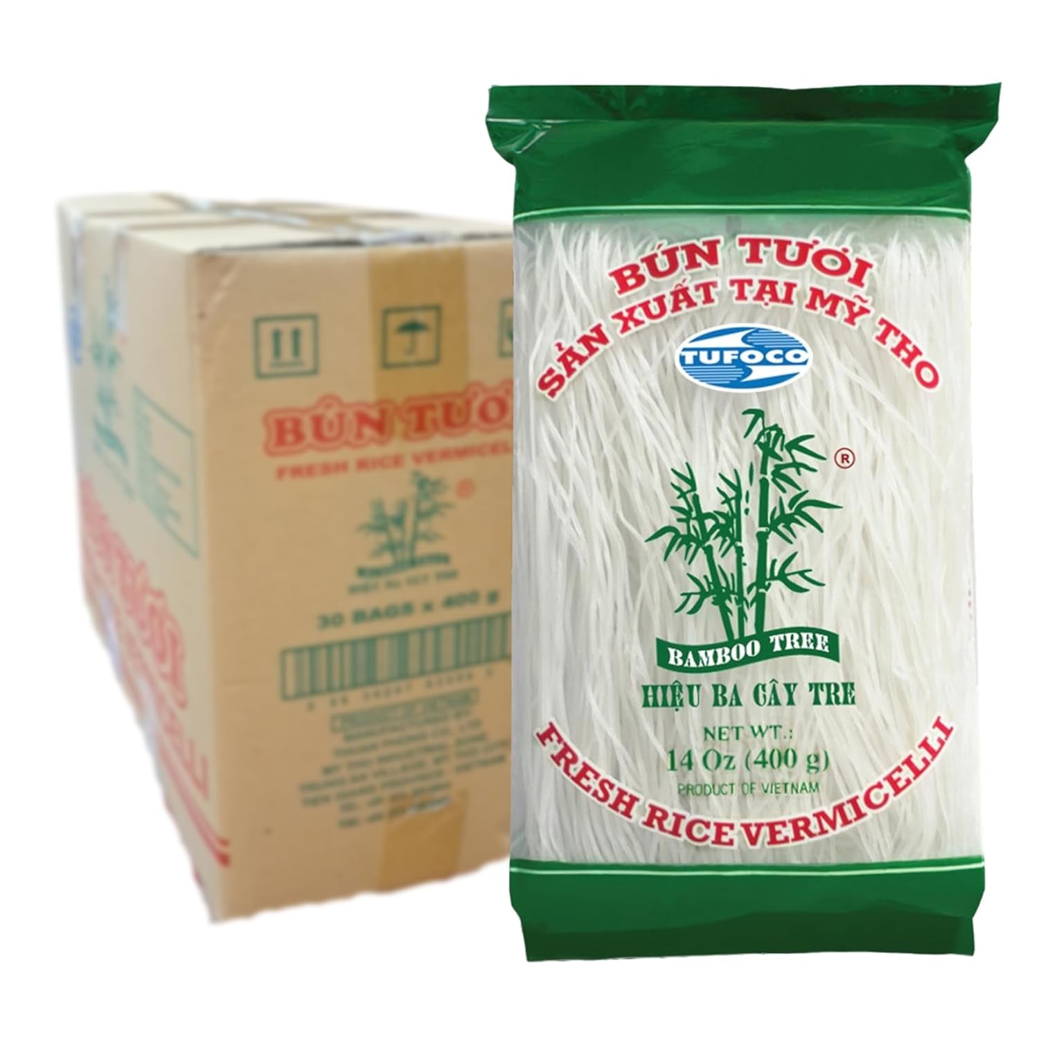 BAMBUTRÆ - Frisk ris vermicelli - 1 x 400g