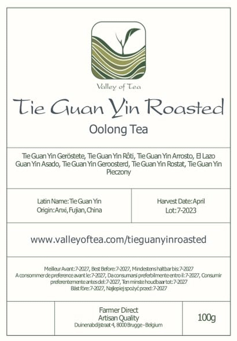 Tie Guan Yin Oolong Tea - Brændt blå te Ti Kuan Yin Kina - kinesisk Wu Long Tea Tieguanyin - Blå te Olongh Tea Olongo Tea