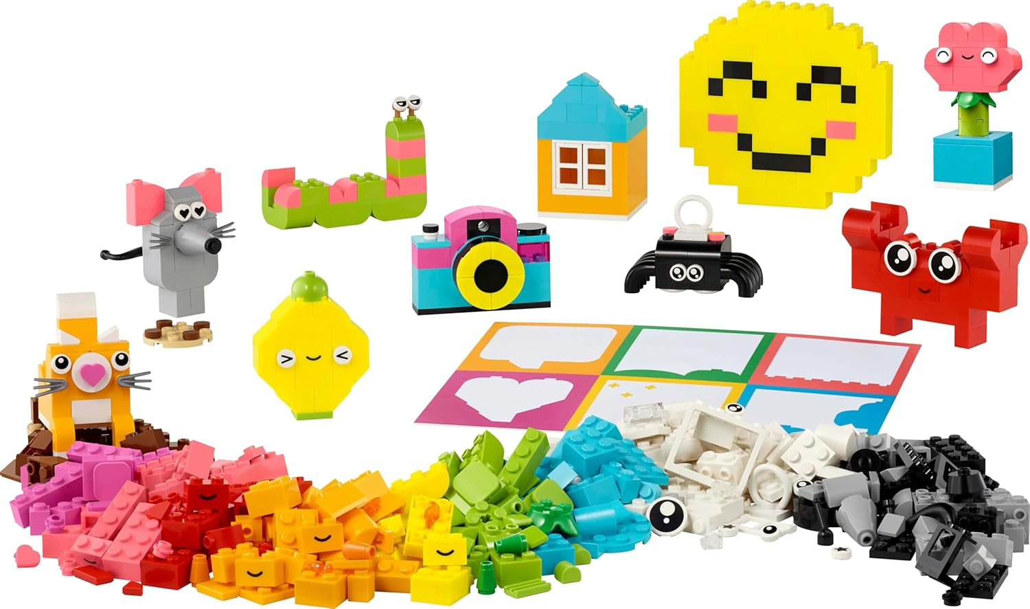 LEGO Classic Creative Fun Box, farverige byggeklodser til fantasifuldt rollespil, byggesæt til begyndere, legetøj til piger og drenge fra 5 år, genopbyggelige modeller 11042 byggesæt Besuche den LEGO-Store