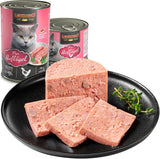LEONARDO Nassfutter für Katzen, Geflügel pure, 6X 800g Dose, Katzenfutter getreidefrei, Alleinfutter, Made in Germany