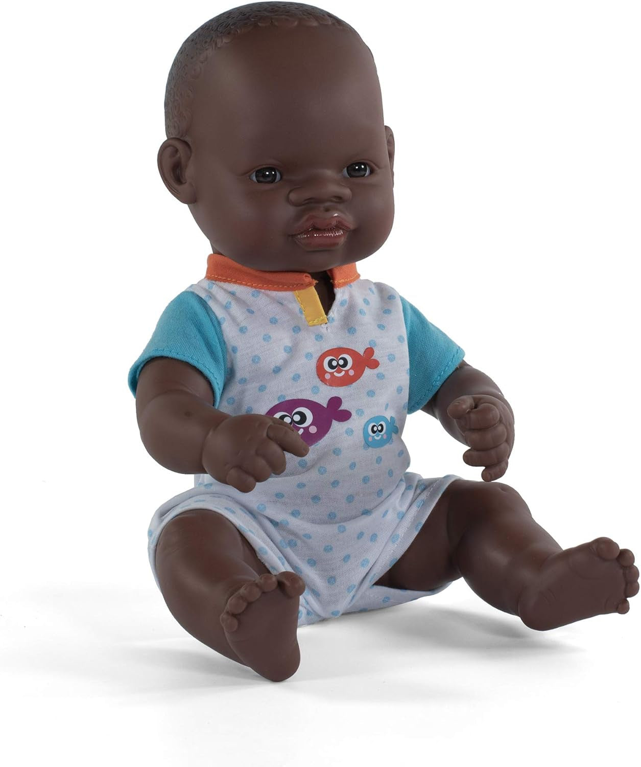 Miniland Babydukke, afrikansk dreng, 32 cm, anatomisk korrekt